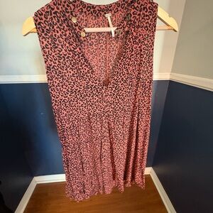 Free People Leopard Mini Dress